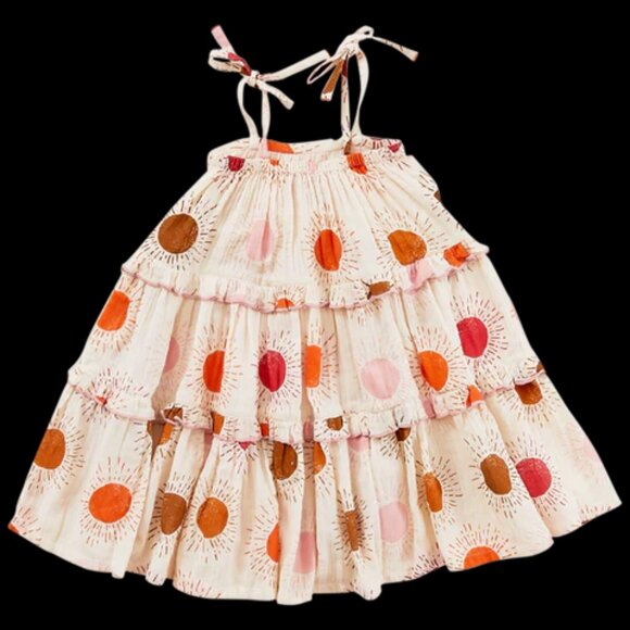 Pink Chicken Garden Dress - Sunrise Size 8